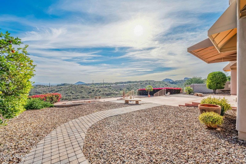 Sidewalk to the front of the house!