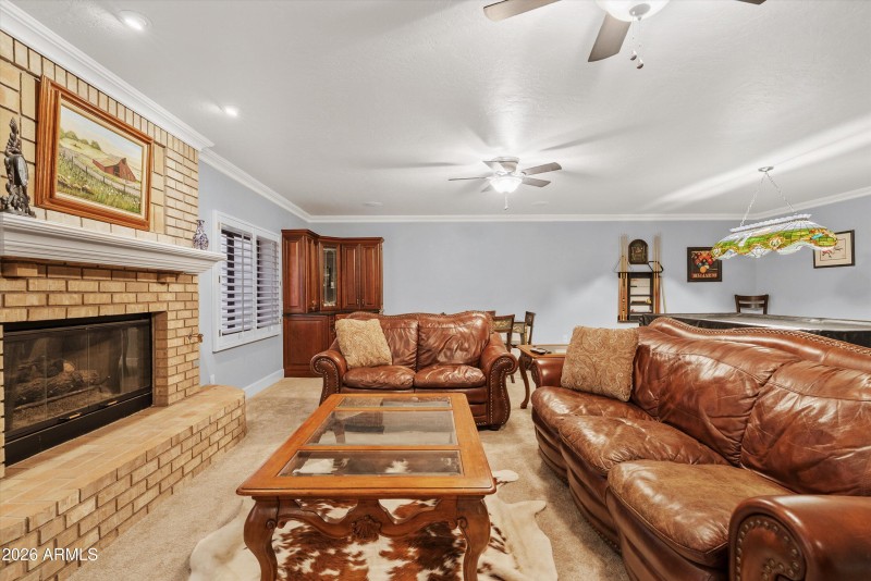 Spacious Recreation Room in Basement