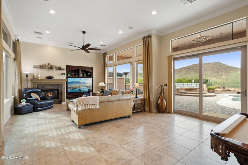 MEDIA AREA OF LARGE GREAT ROOM