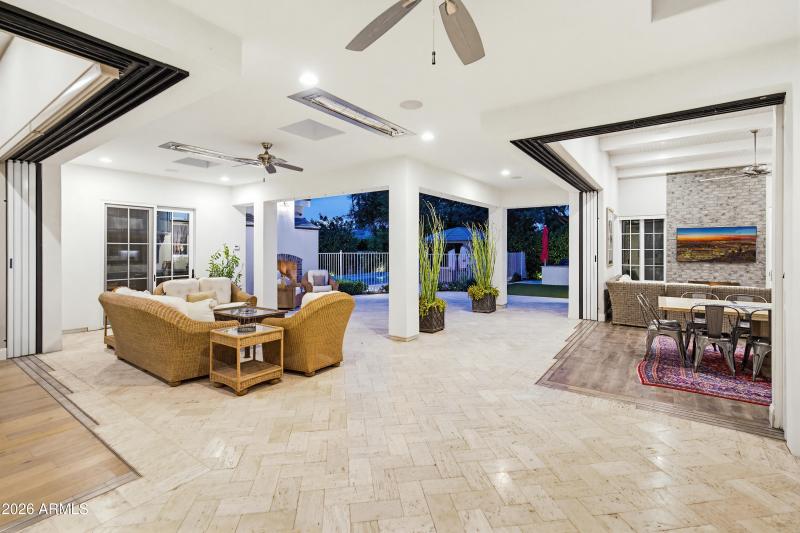 Backyard Patio & pool house entrance