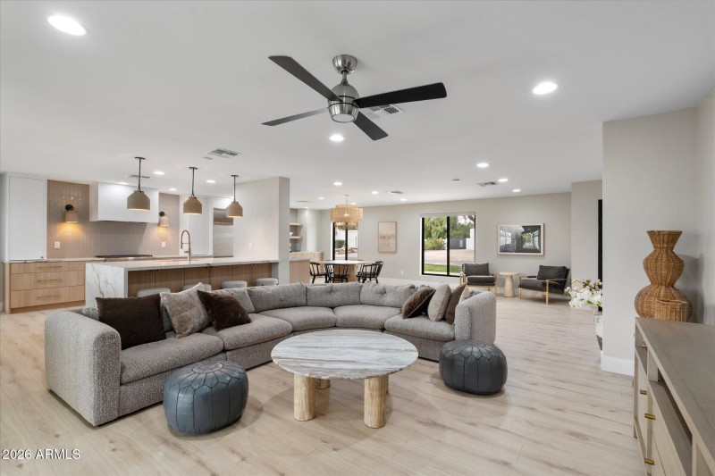 Living Area w Kitchen View
