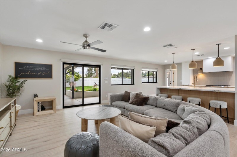 LR w Sliding Glass Door To Patio