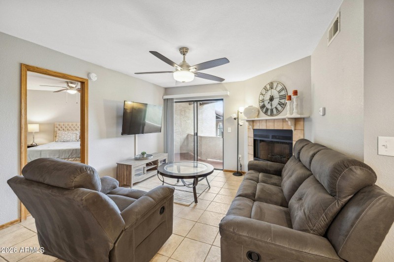 Living Space with Fireplace