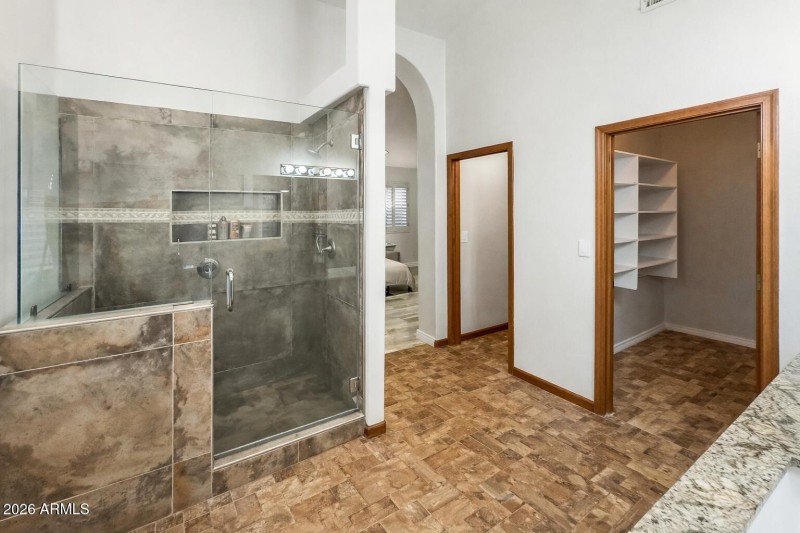 Primary Bath shower decluttered