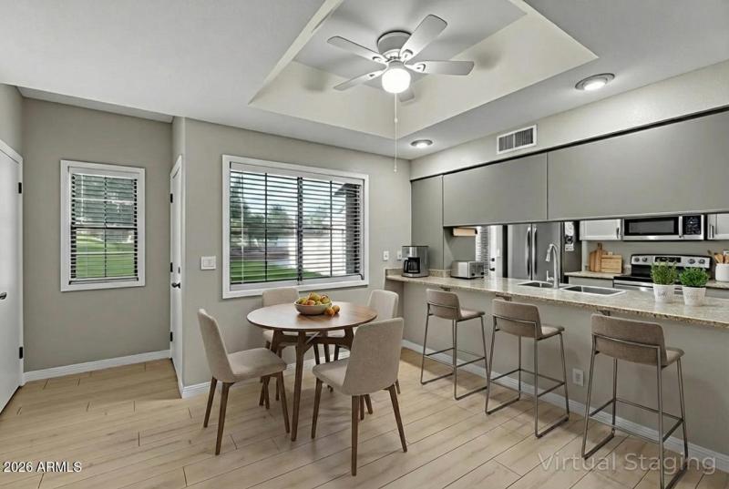 Virtually Staged Kitchen Nook