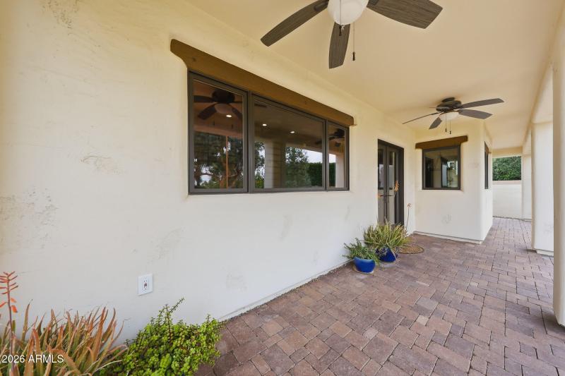 Casita back porch facing backyard