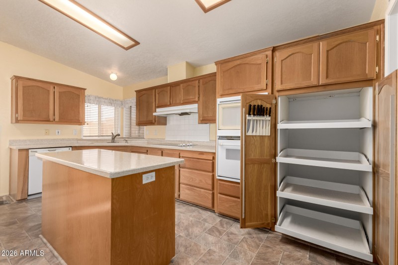 Pull-Out Kitchen Cabinets Throughout