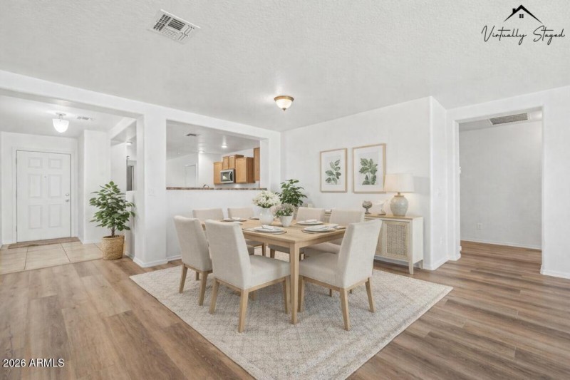 Dining Area Virtually Staged