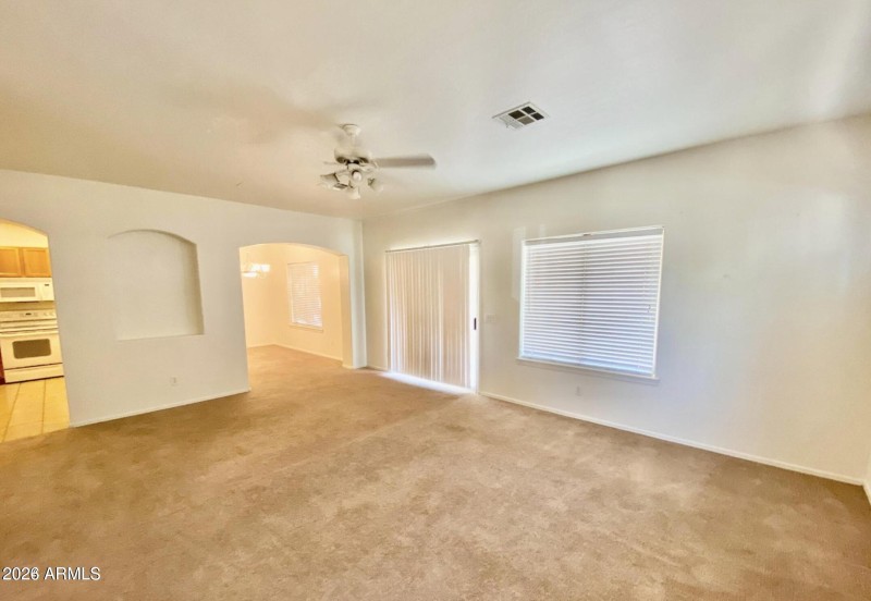 Open Living Area with Patio Access