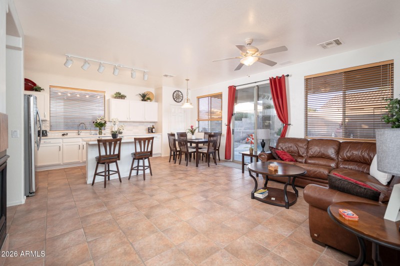 Sliding doors to patio