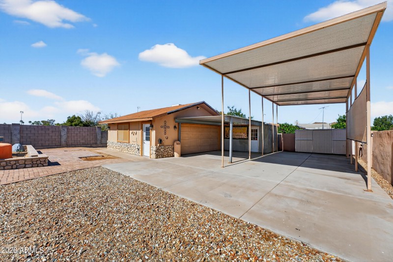 Garage & Covered Parking Area