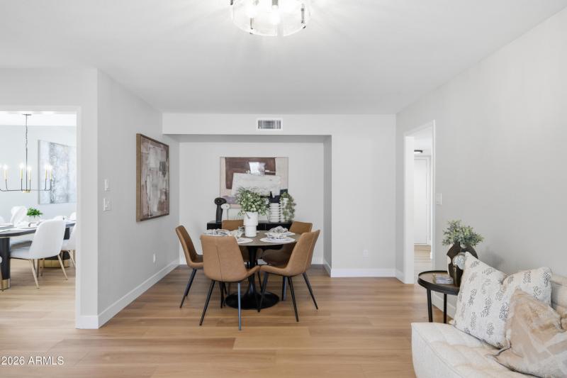 Card table area or informal meals here