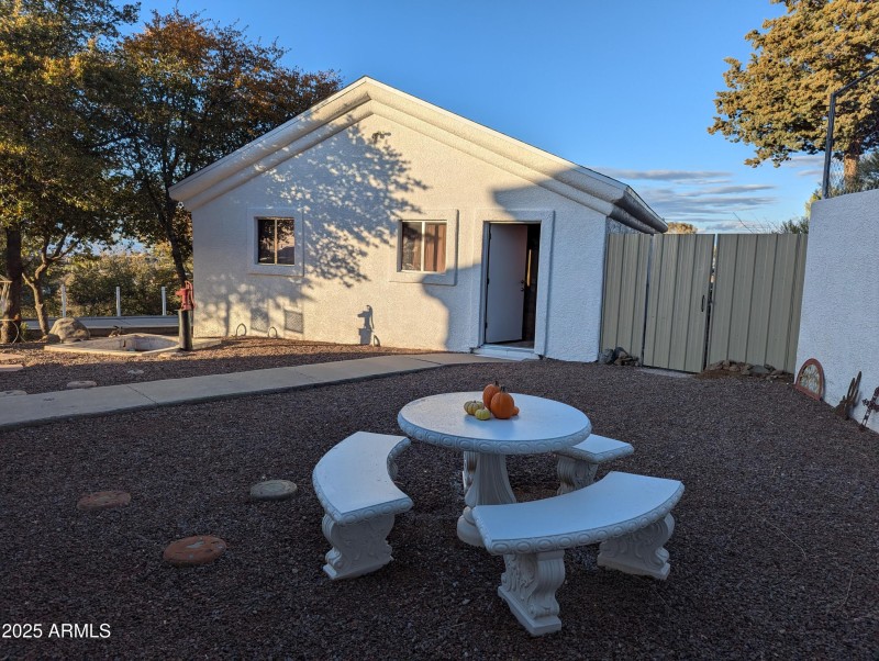 side yard/back of RV garage