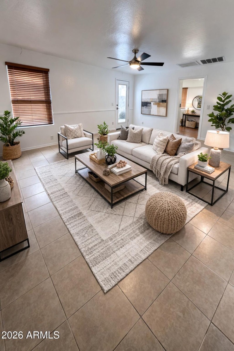 Cozy modern living room interior