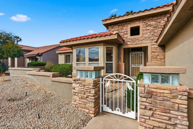 Front entry to your private courtyard
