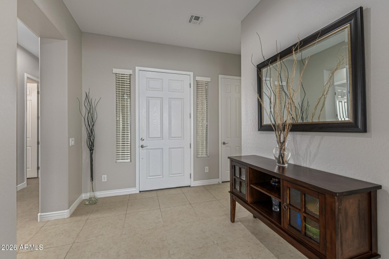 Foyer with door closed