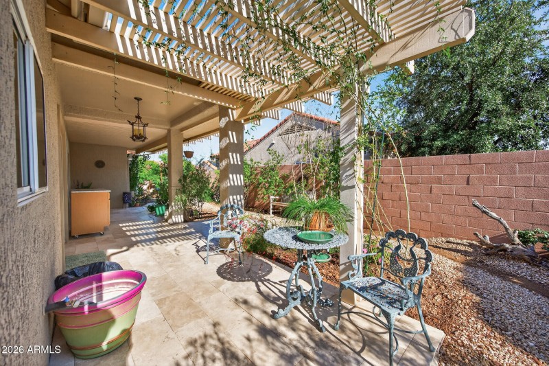 Extended covered back patio