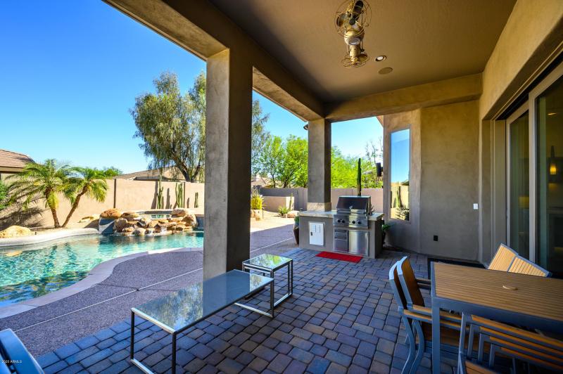 Lounging in the undercover patio