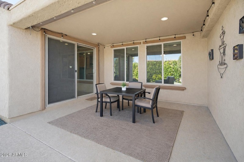 Outdoor patio with dining set