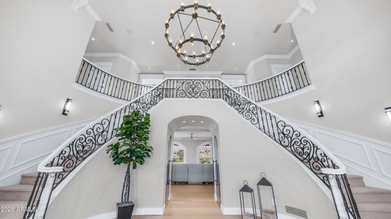 Gorgeous custom stairwell to upper level