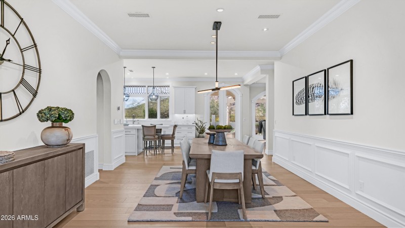 Custom Dining Wainscot and Moldings