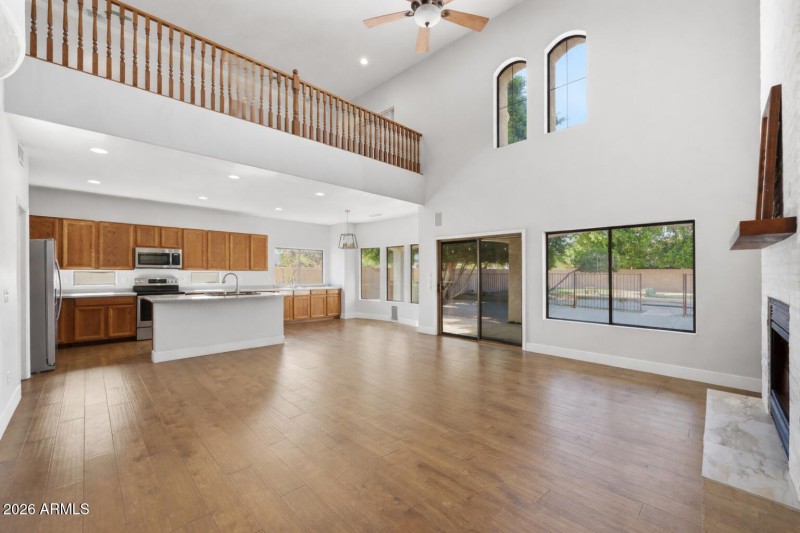 Soaring ceilings, open layout