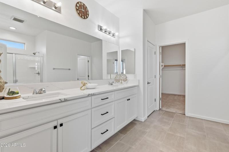 Bright Primary Bath with Dual Vanity
