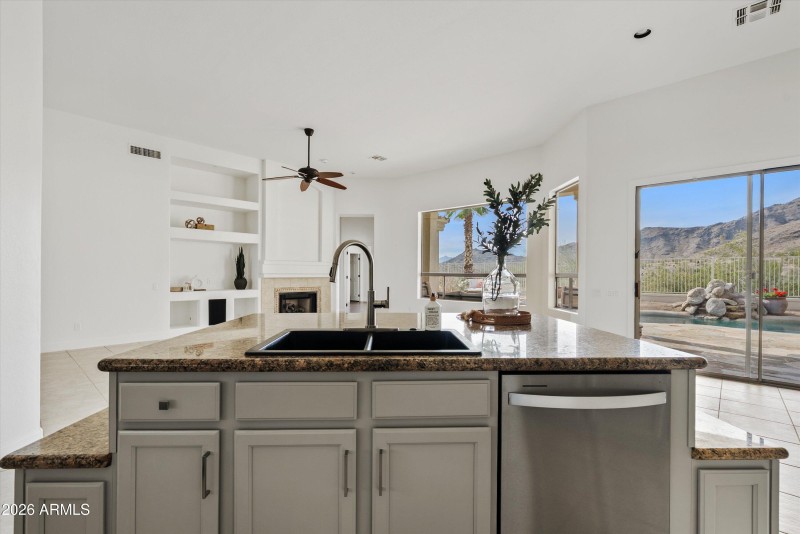 Sizable Granite Center Island