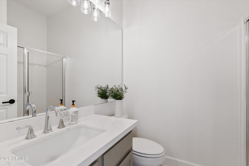 Full Bath #2, Refaced Cabinetry, Quartz