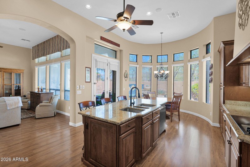 Large gourmet kitchen