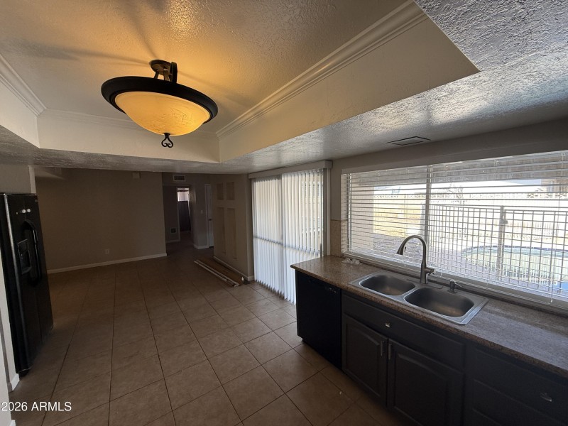 Kitchen Sink With Pool View