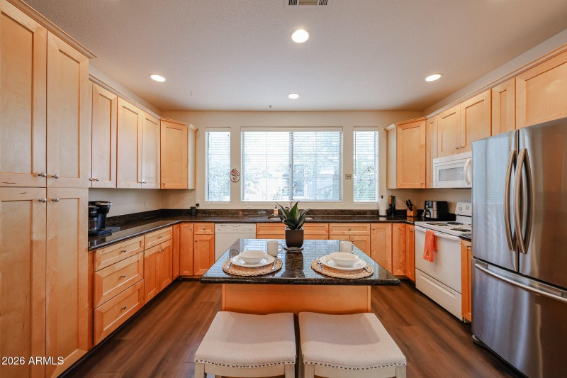 Large kitchen with a pantry
