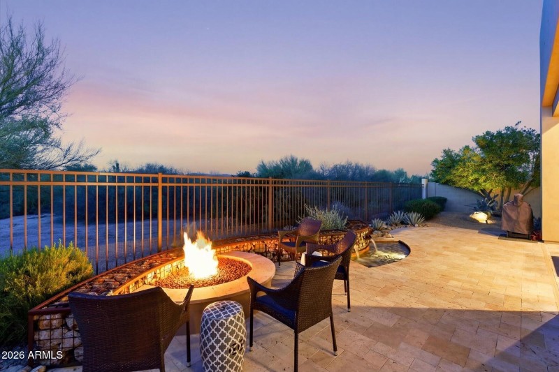 Fire Pit & Water Feature Patio