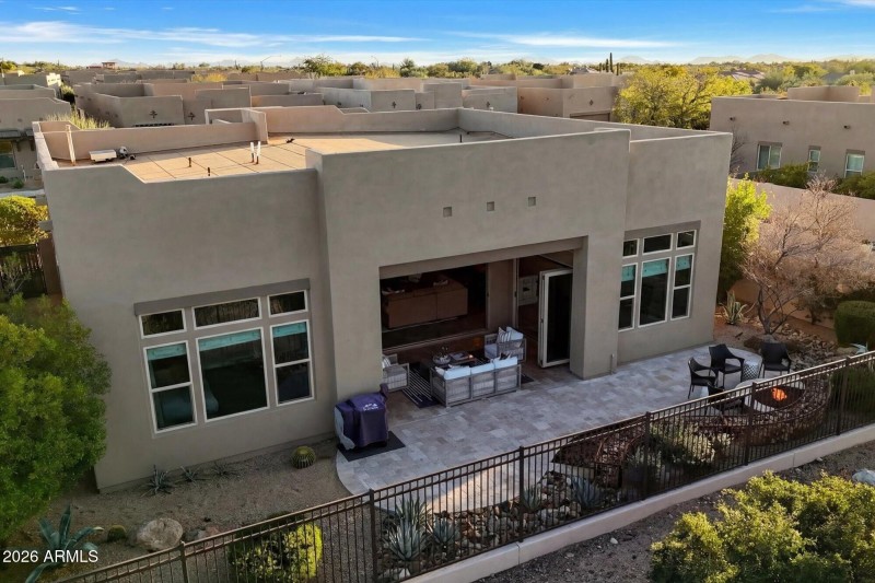 Backyard Patio Aerial View