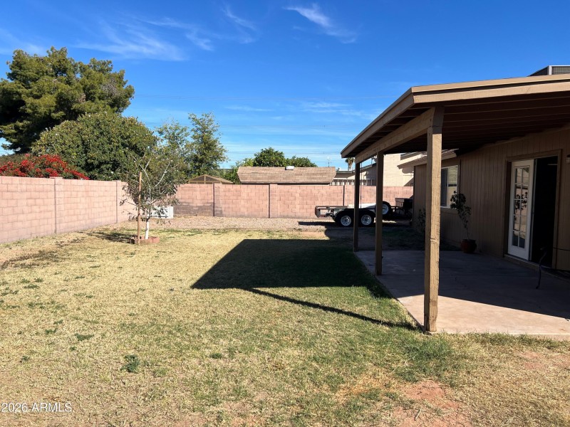 backyard facing northeast