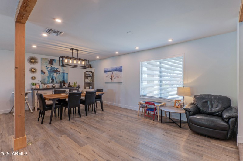 Wood look luxury vinyl plank throughout