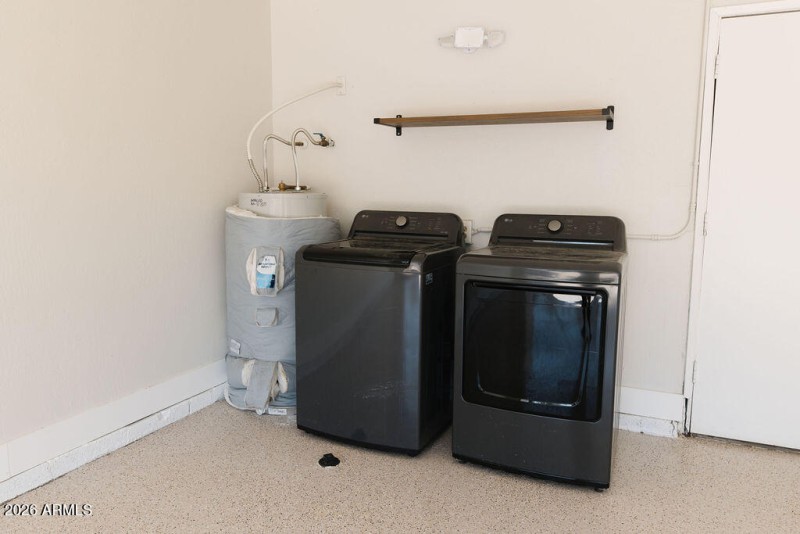 Washer & Dryer in Garage