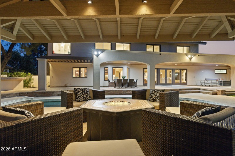 Twilight Pergola area