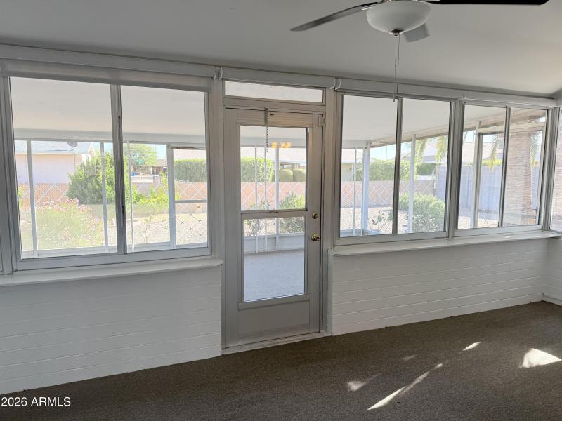 back screened in patio entry