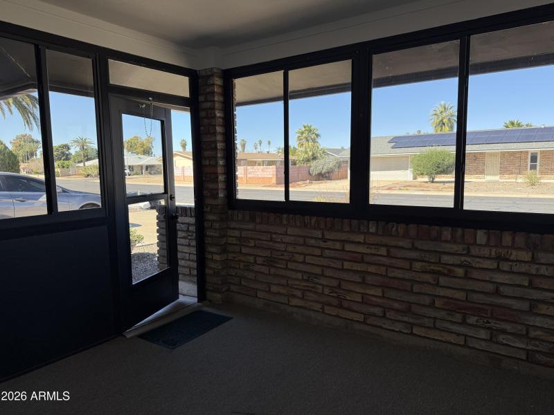 front enclosed patio entry