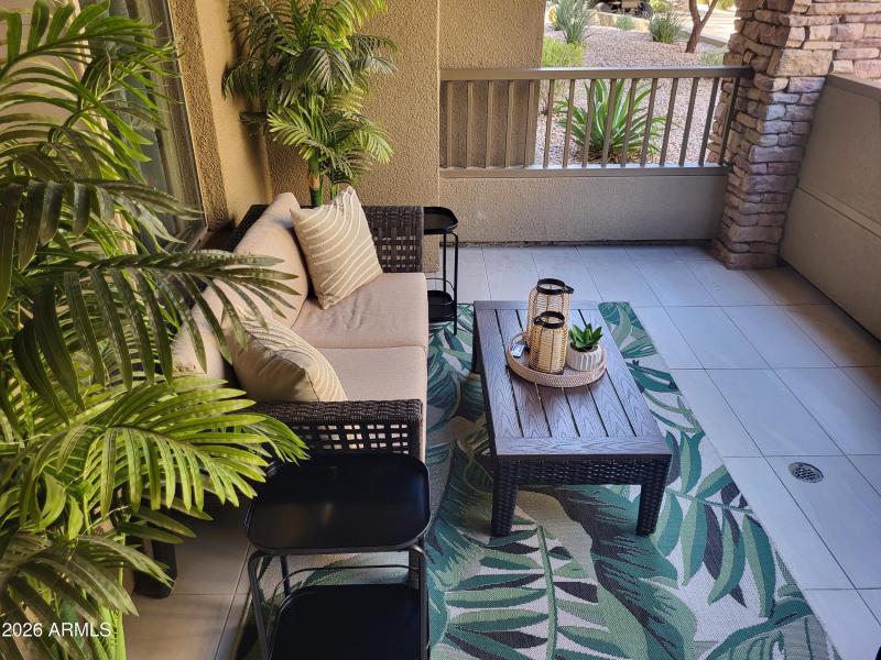 Interior Patio with New Tile Flooring