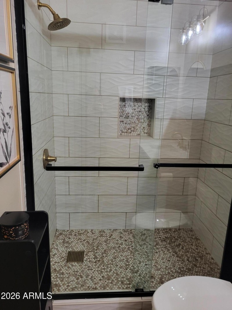 Gorgeous New Shower with Glass Doors