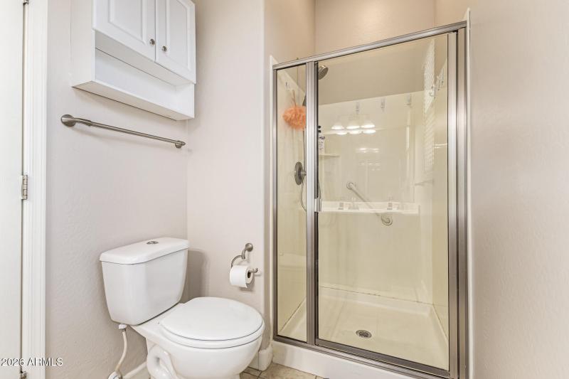 Shower in casita bathroom