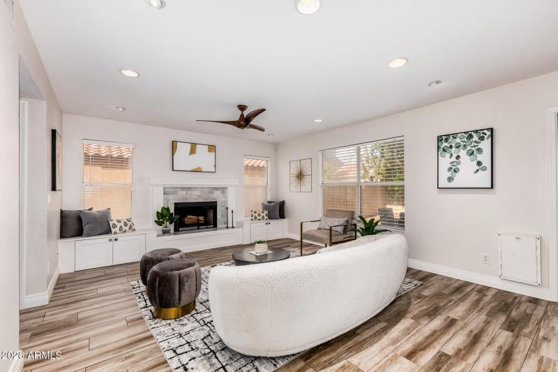 Family Room is Light & Bright