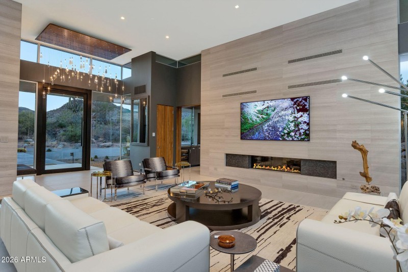 Pivot Entrance to Great Room anchored by