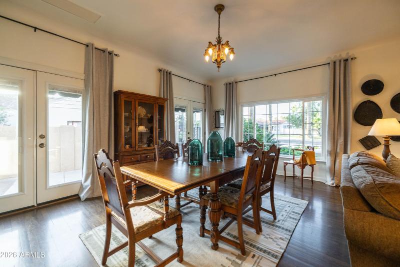 Dining Room French Doors To Court