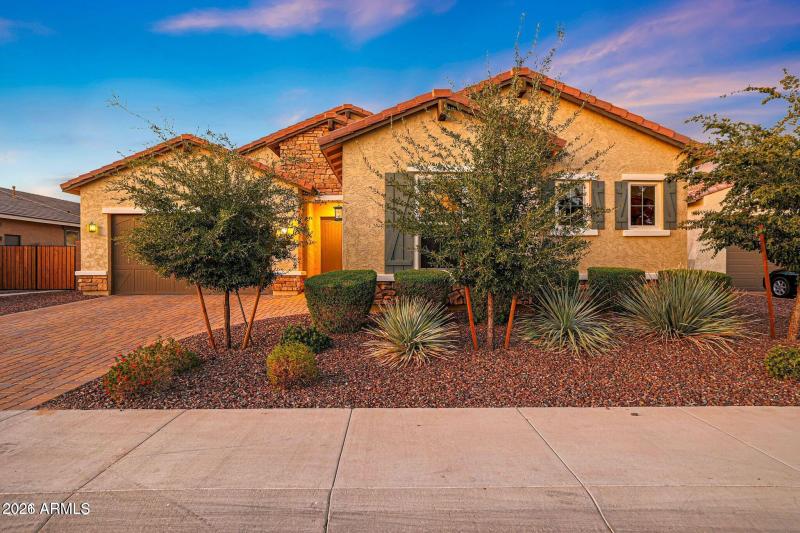 Front of Home at Dusk