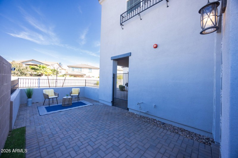 entrance and front yard