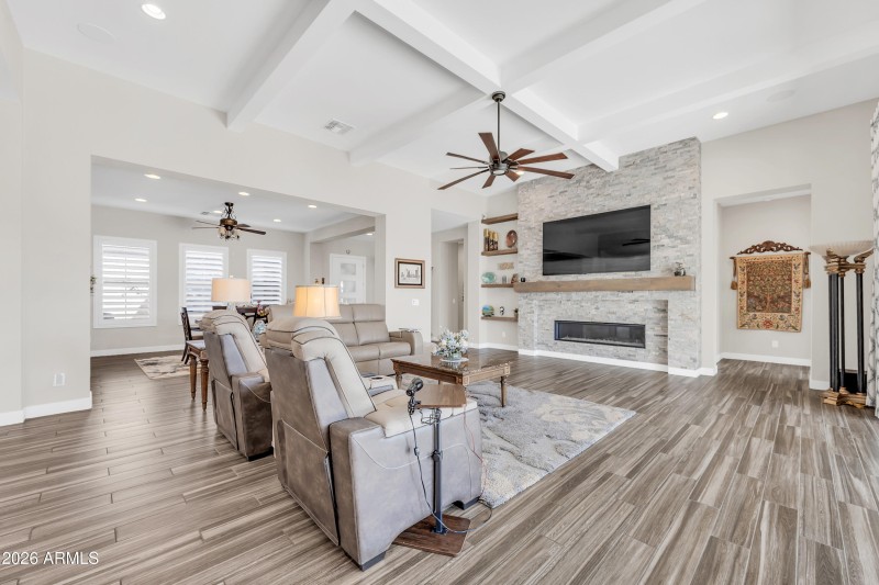 Gas Fireplace with Stone finish