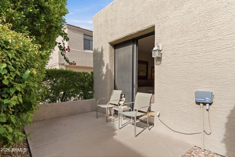 Private courtyard backyard